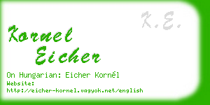 kornel eicher business card